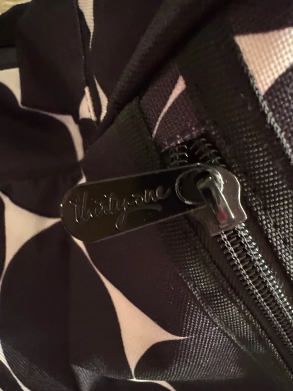 Thirty one Black and Cream Polka Dot Travel Duffel Bag - Picture 3 of 15